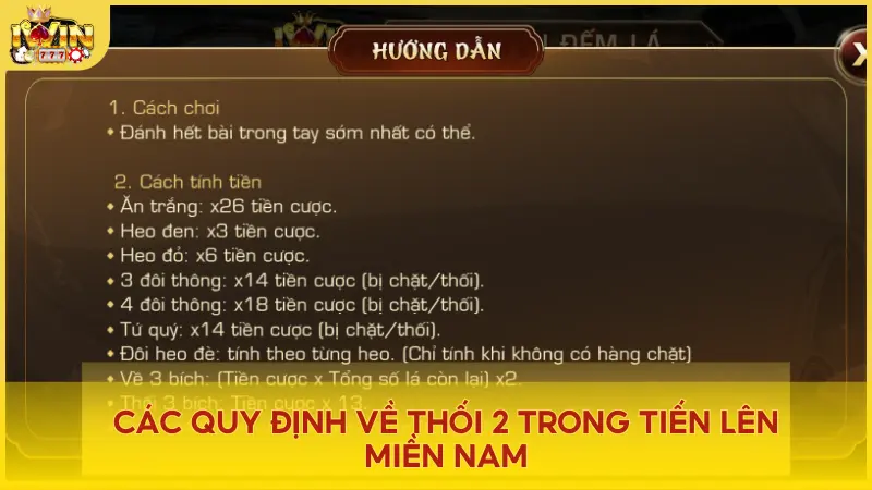 Quân bài 2, khong xếp vào bộ sảnh