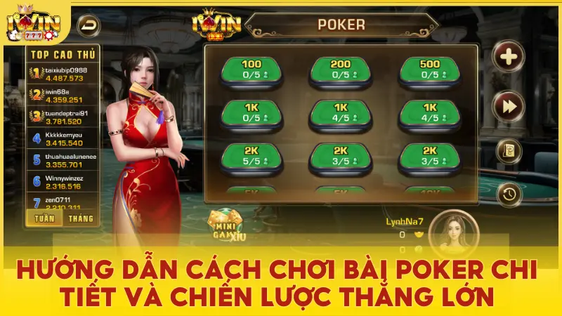 Hướng dẫn cách chơi bài Poker cho người mới